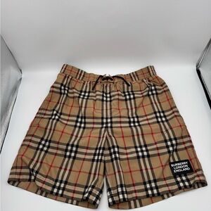 Burberry Boys Kameron Check Swim Trunks - Size 12 Y